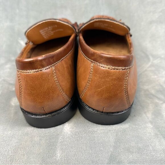 Izod Loafers‎ Mens 11 Brown Slip On Tassel Dress Shoes Business Casual Foam - Picture 5 of 11